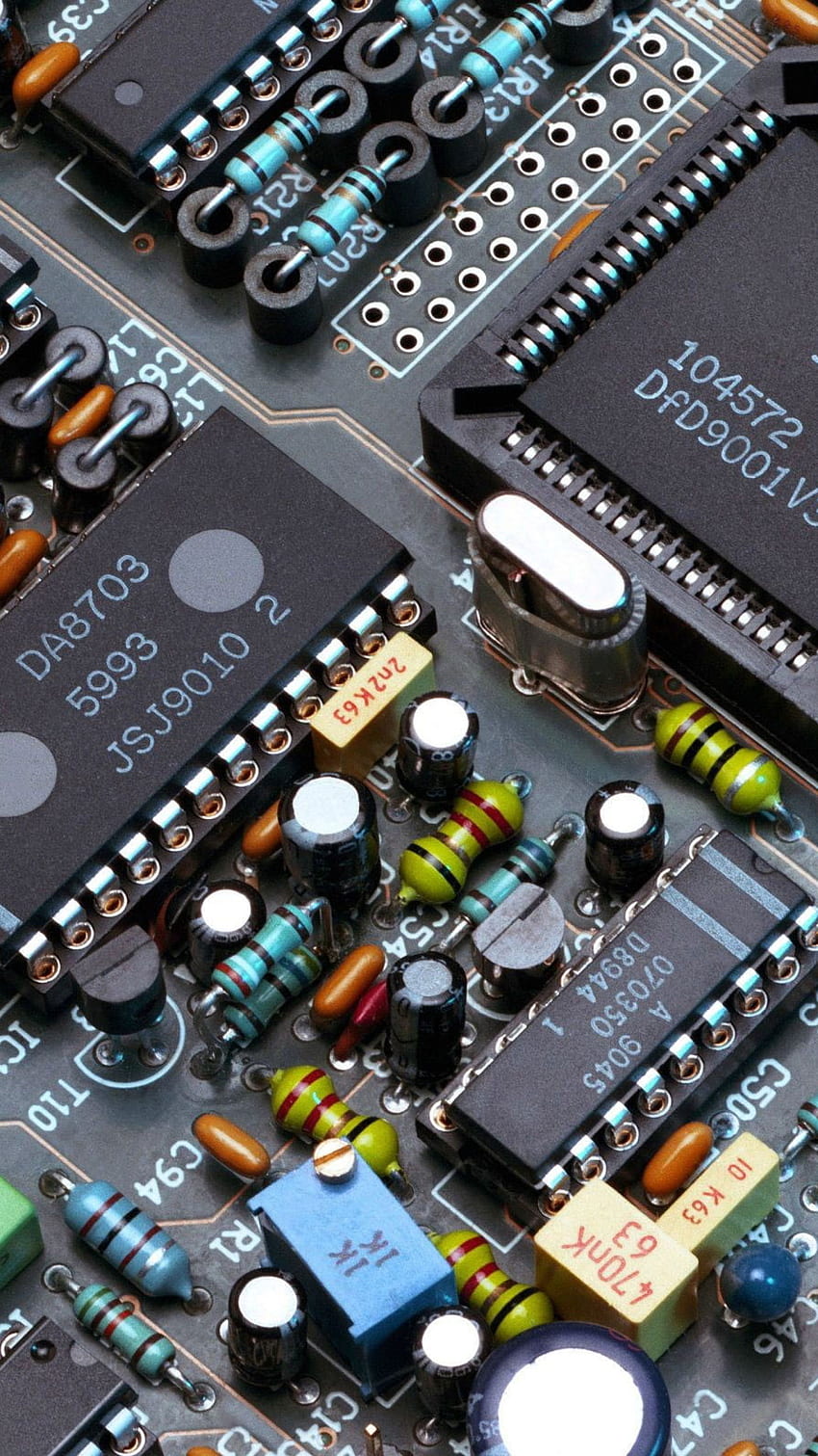 Placa de circuito preta, tecnologia, placas de circuito, PCB, chip de computador para você, telefone com placa de circuito Papel de parede de celular HD